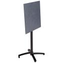 Mesa alta de jardín cuadrada de 60 x 60 cm inclinable en HPL