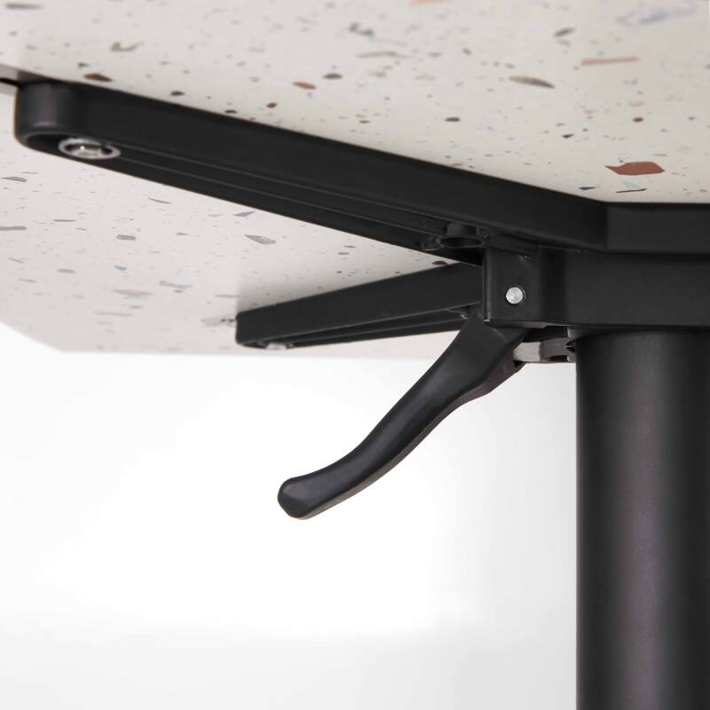 Mesa alta de jardín cuadrada de 60 x 60 cm inclinable en HPL (2/4)