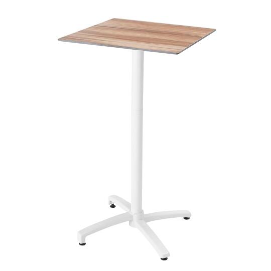 Mesa alta de jardín cuadrada de 60 x 60 cm inclinable en HPL