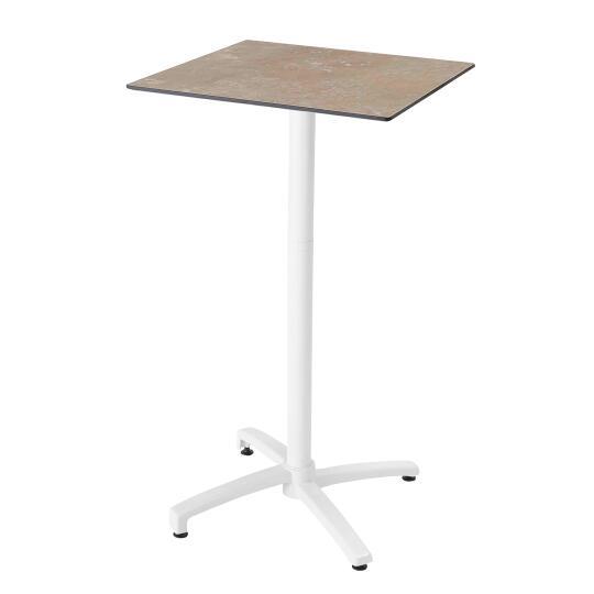 Mesa alta de jardín cuadrada de 60 x 60 cm inclinable en HPL