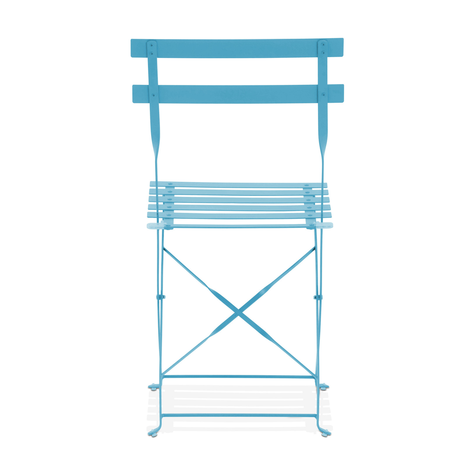 Silla de jardin azul de metal