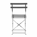 Silla de jardin gris de metal