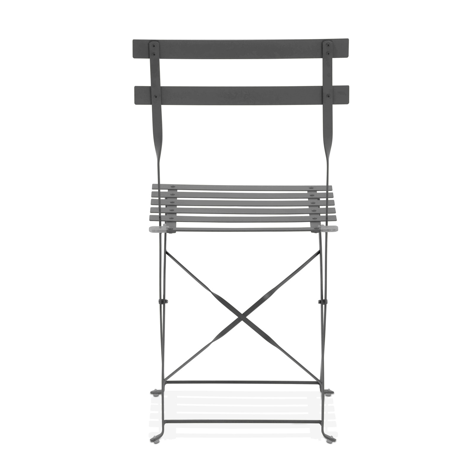 Silla de jardin gris de metal