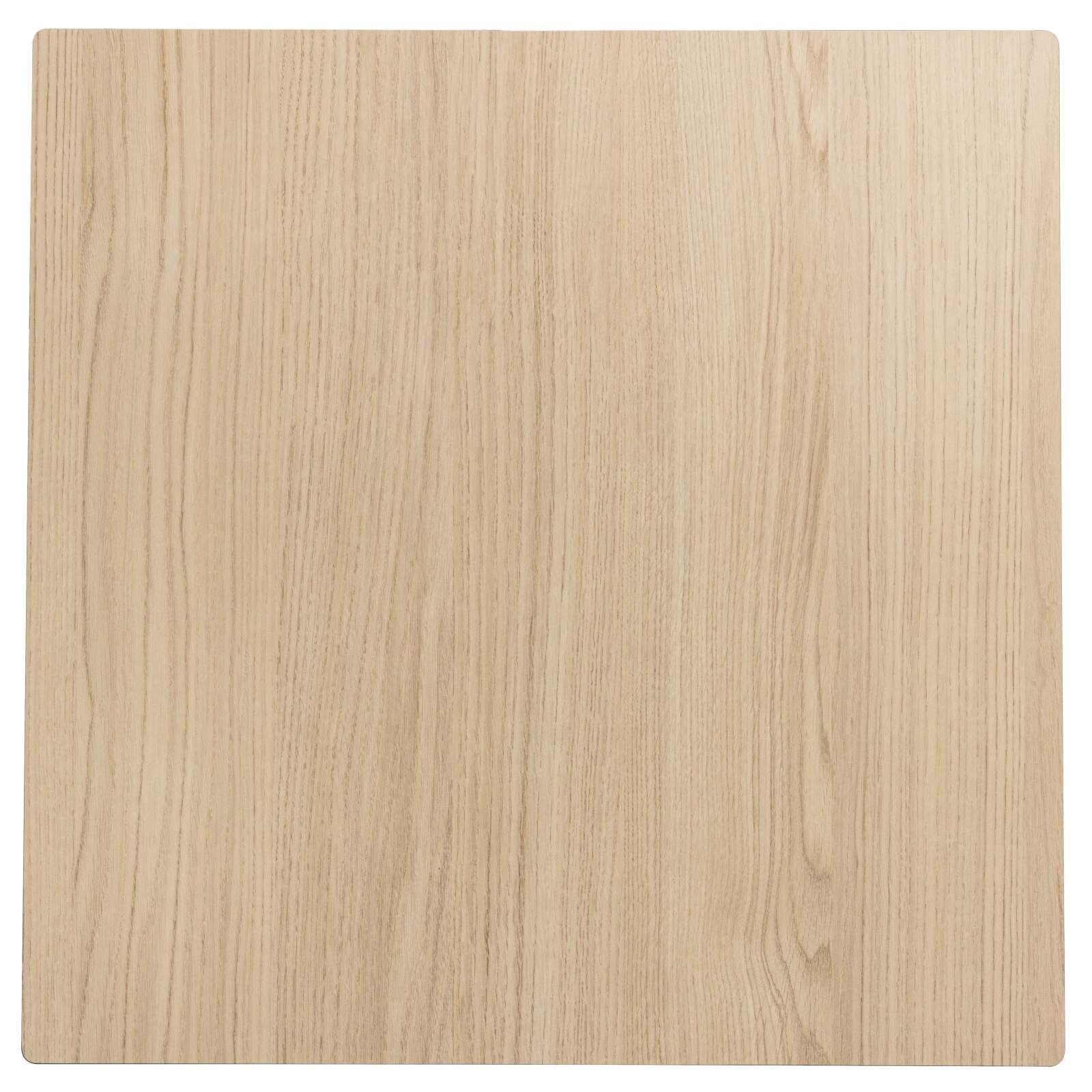 Mesa de jardín cuadrada de 60 x 60 cm con pie blanco inclinable en HPL