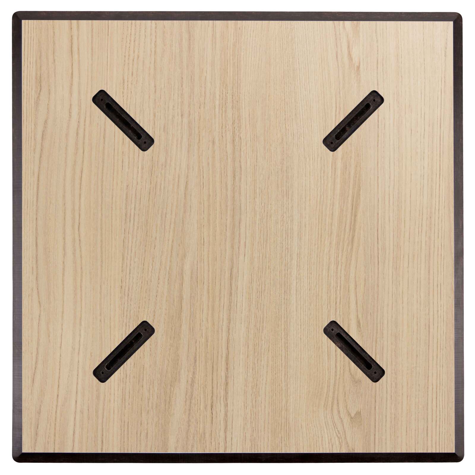 Mesa de jardín cuadrada de 60 x 60 cm con pie blanco inclinable en HPL