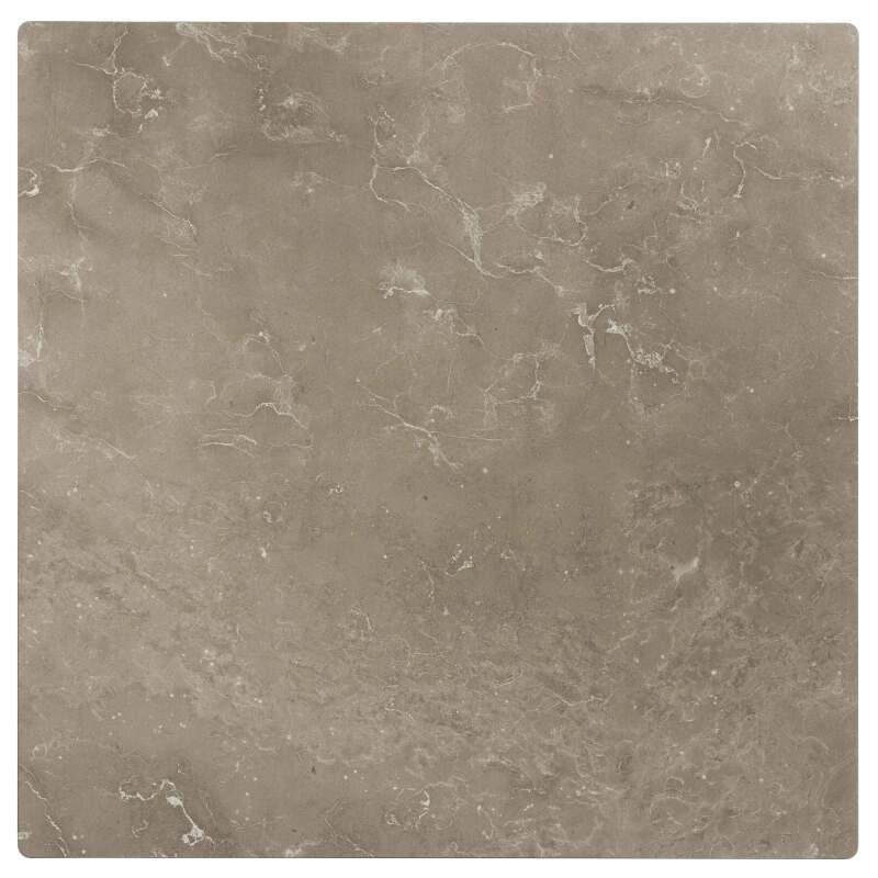 Mesa de jardín cuadrada de 60 x 60 cm con pie blanco inclinable en HPL (5/7)