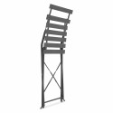 Silla plegable gris de metal