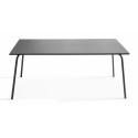Mesa gris de metal 8 personas