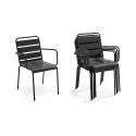 Sillones gris apilables