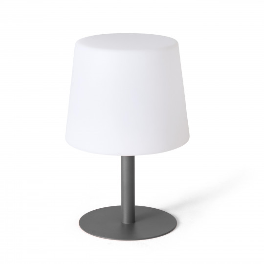 Lampara de mesa LED mini gris