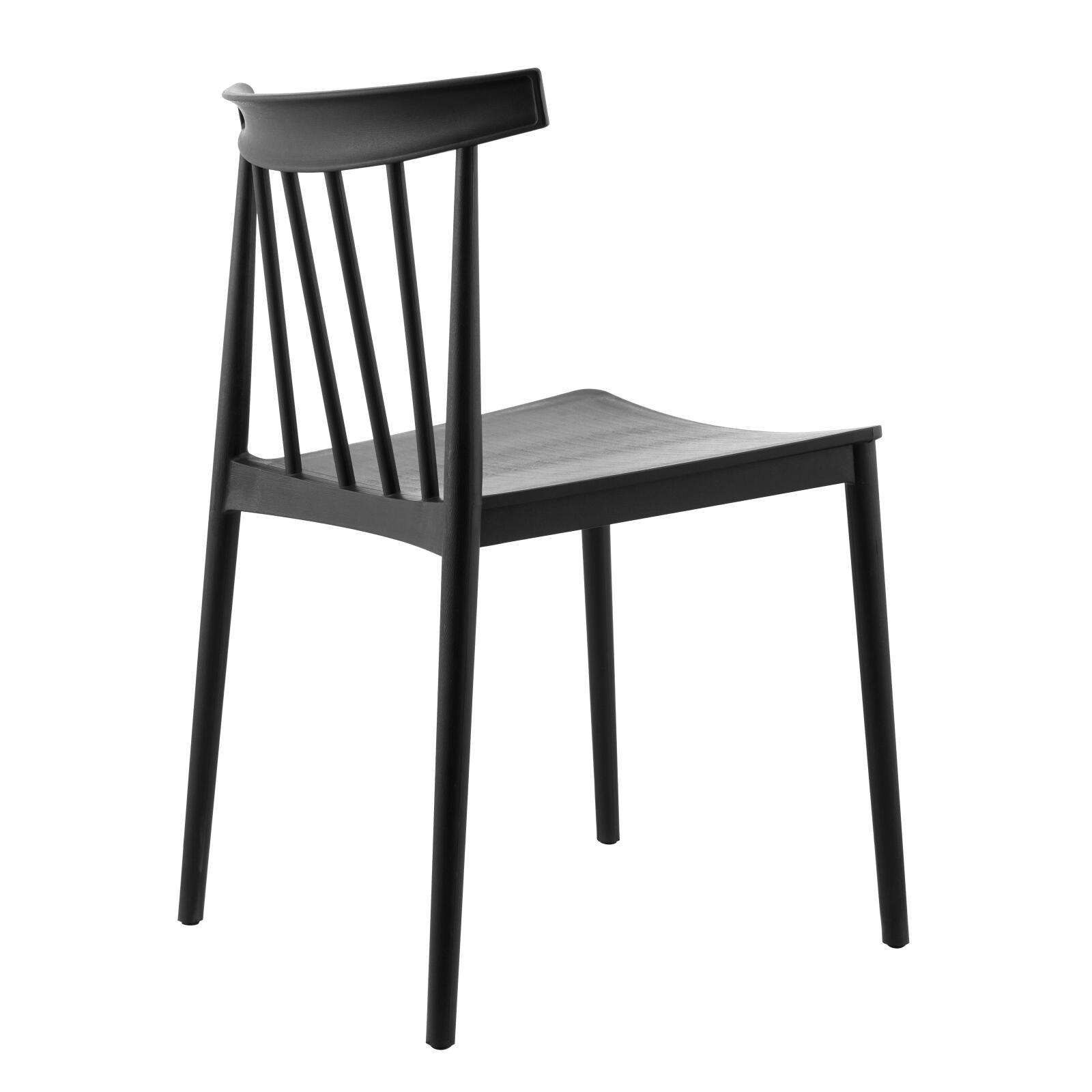 Lote de 4 sillas de plástico para terraza