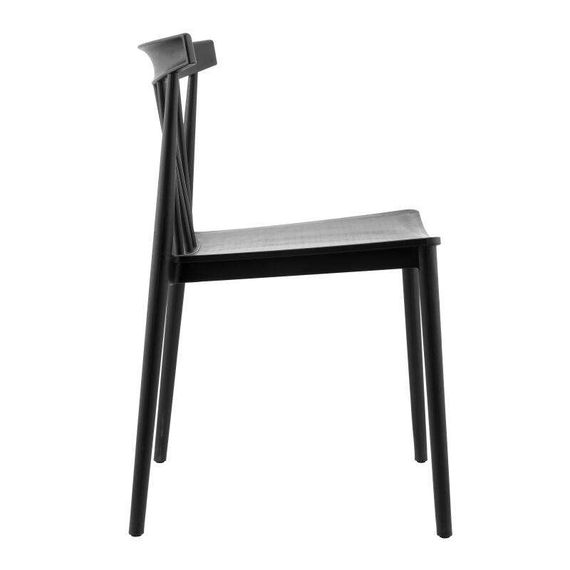 Lote de 4 sillas de plástico para terraza (2/6)