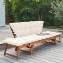 Sofá relax en acacia FSC® para el jardín