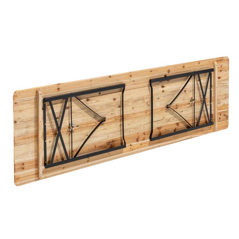 Conjunto de mesa y banco de madera 220 cm - Lote de 5