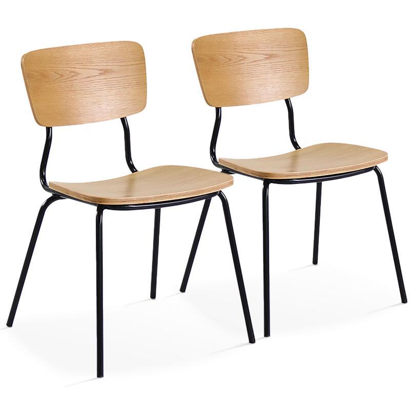 Lote de 2 sillas vintage de madera FSC®