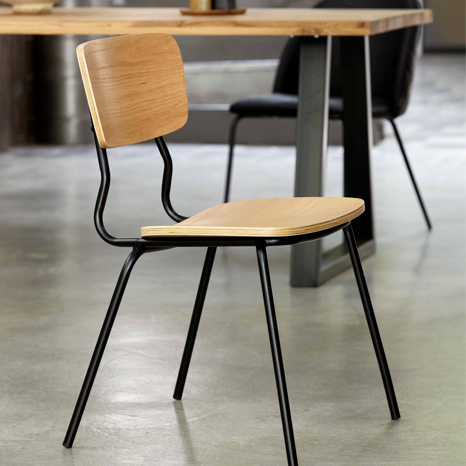 Lote de 2 sillas vintage de madera FSC®