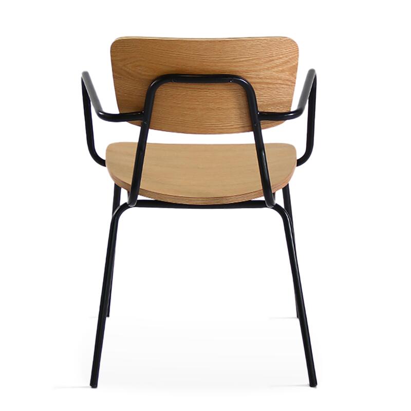 Lote de 2 sillas con reposabrazos de madera vintage certificada FSC®