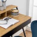 Escritorio de chapa de roble y metal de 100 x 55 cm