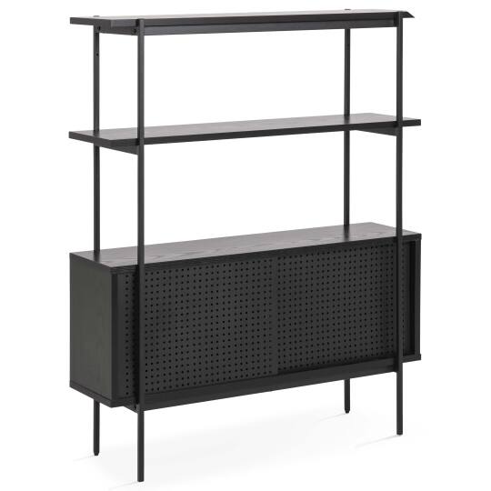 Buffet con estantes de chapa de madera de 114 x 94 cm | Oviala