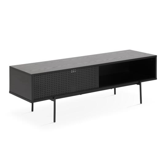 Mueble de TV de 140 cm en chapa de madera estilo contemporáneo