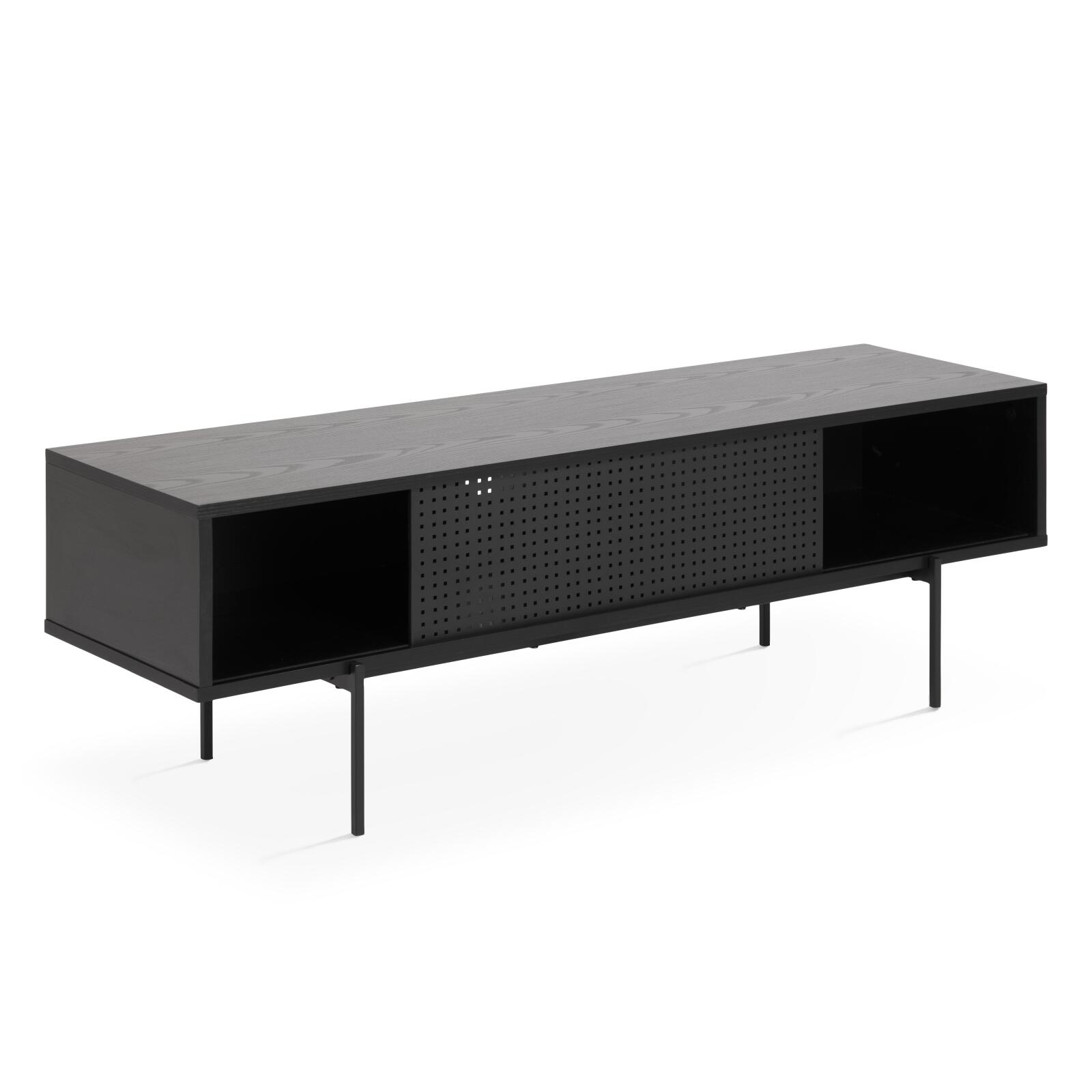 Mueble de TV de 140 cm en chapa de madera estilo contemporáneo Mueble de TV de 140 cm en chapa de madera estilo contemporáneo