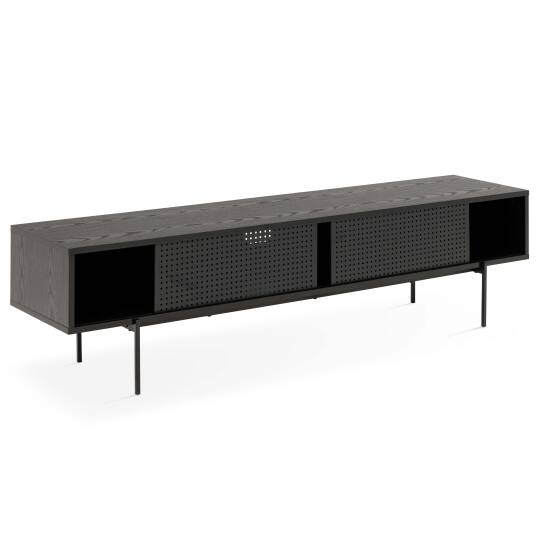 Mueble de TV de 180 cm en chapa de madera estilo contemporáneo