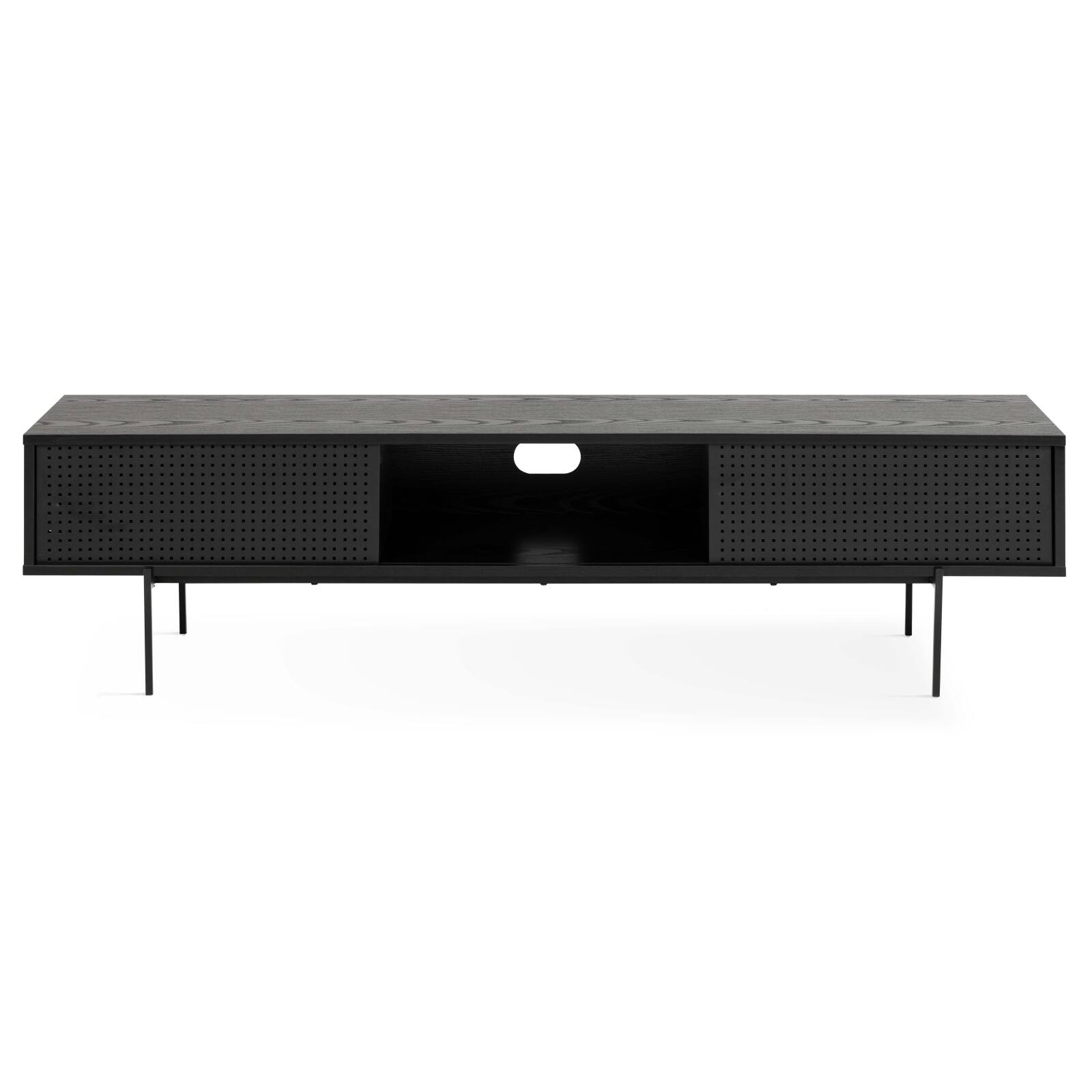 Mueble de TV de 180 cm en chapa de madera estilo contemporáneo Mueble de TV de 180 cm en chapa de madera estilo contemporáneo