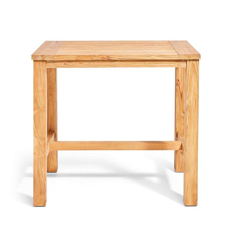 Mesa alta de teka reciclada maciza