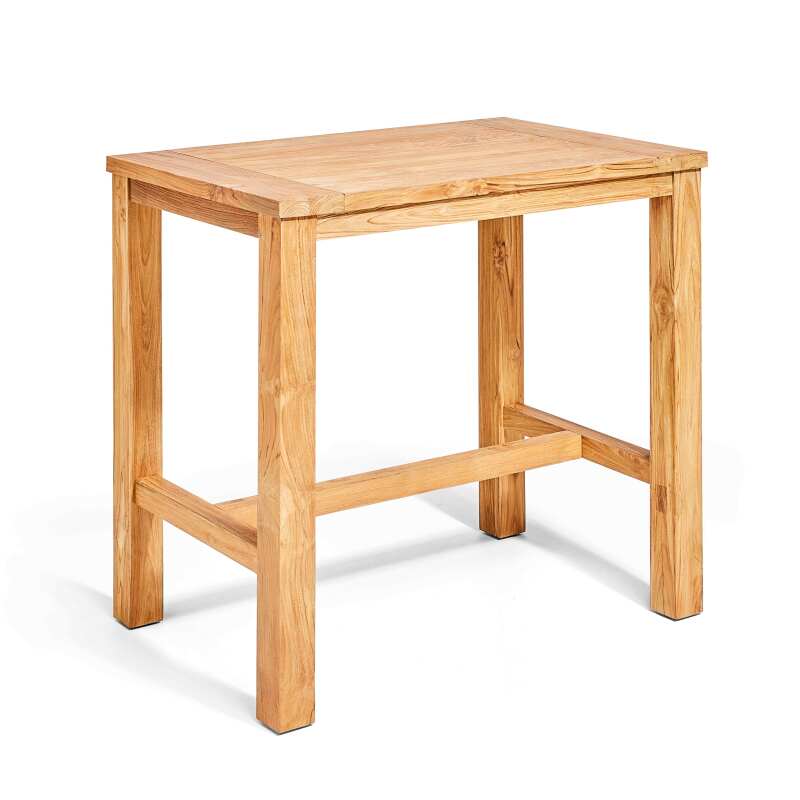 Mesa alta de teka reciclada maciza