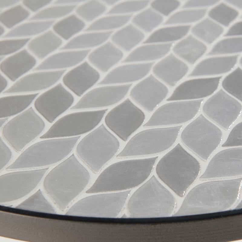 Mesa de centro redonda con motivo de PALM en cerámica (3/6)