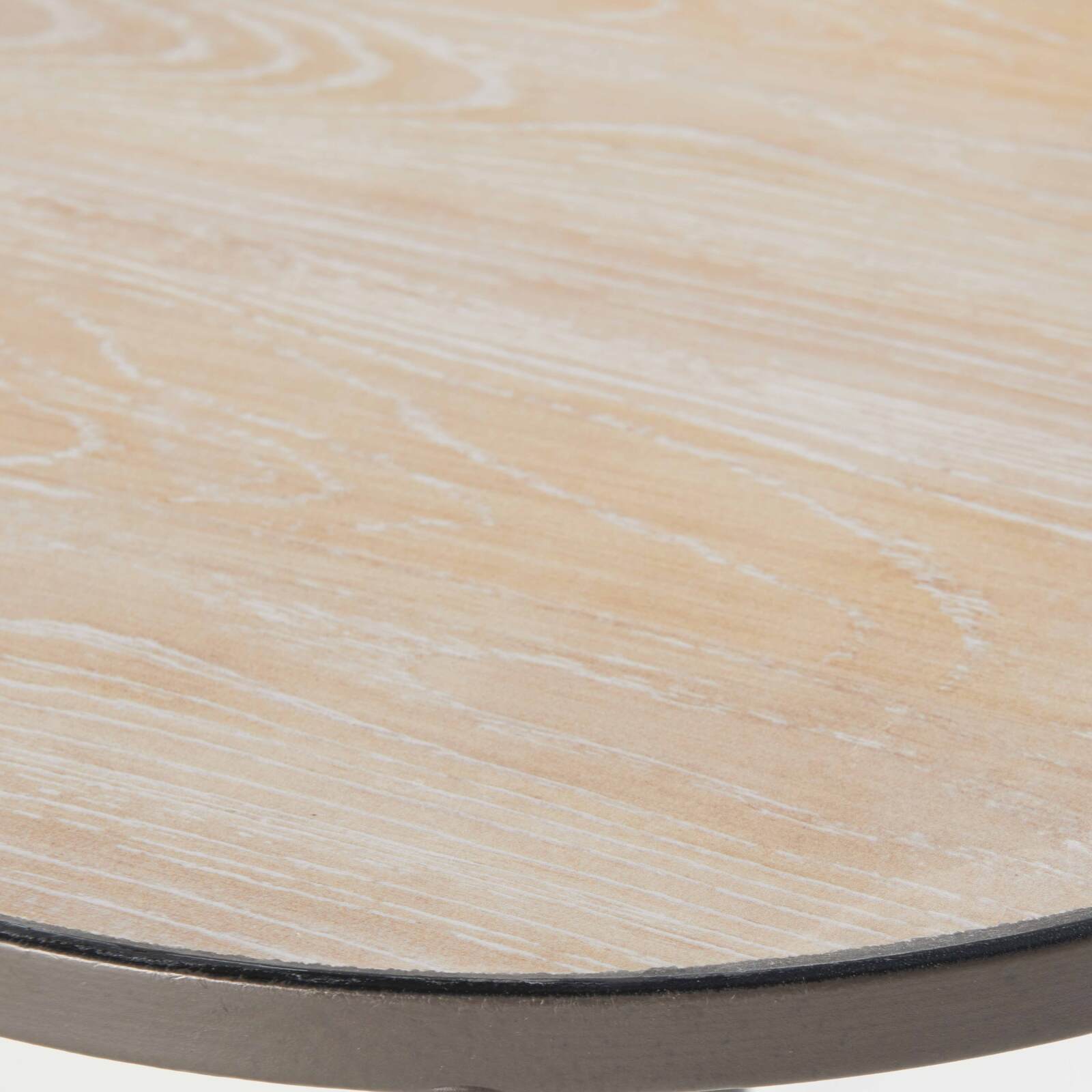 Mesa de centro redonda con tablero de imitación de madera Mesa de centro redonda con tablero de imitación de madera