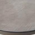 Mesa de centro redonda con tablero efecto hormigón