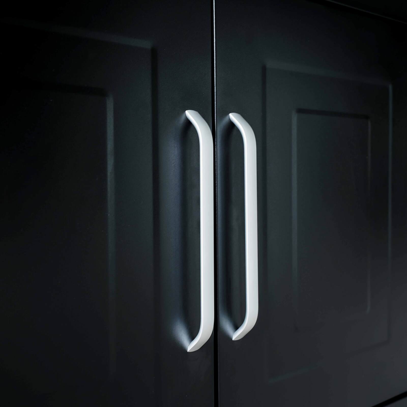 Mueble fregadero de 2 puertas de acero negro para cocina exterior