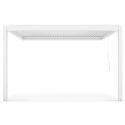 Pérgola bioclimática adosada de 3x4m en aluminio blanco