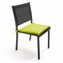 Lote de 4 cojines de silla de exterior lisos 40 x 40 cm