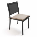 Lote de 4 cojines de silla de exterior lisos 40 x 40 cm