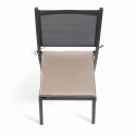 Lote de 4 cojines de silla de exterior lisos 40 x 40 cm