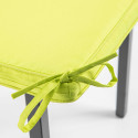 Lote de 4 cojines de silla de exterior lisos 40 x 40 cm