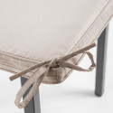 Lote de 4 cojines de silla de exterior lisos 40 x 40 cm