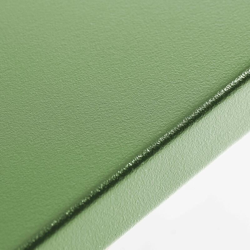 Mesa de jardín cuadrada de 120 x 120 cm y 4 bancos de metal (3/6)