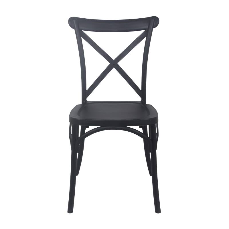 Silla apilable de plástico para terraza