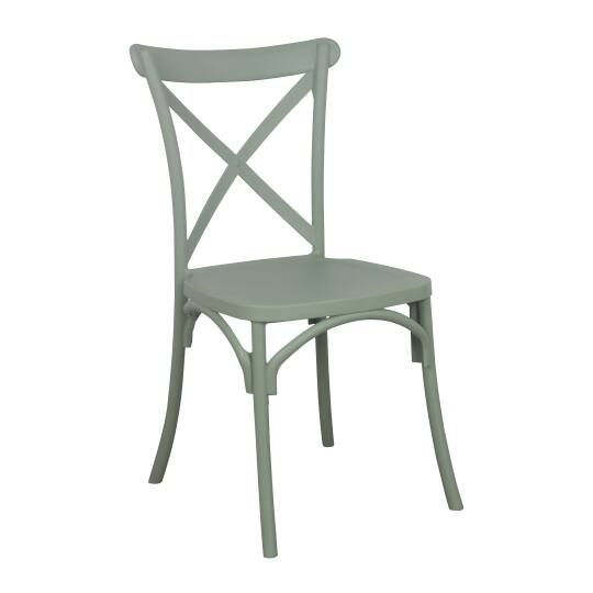Silla apilable de plástico para terraza