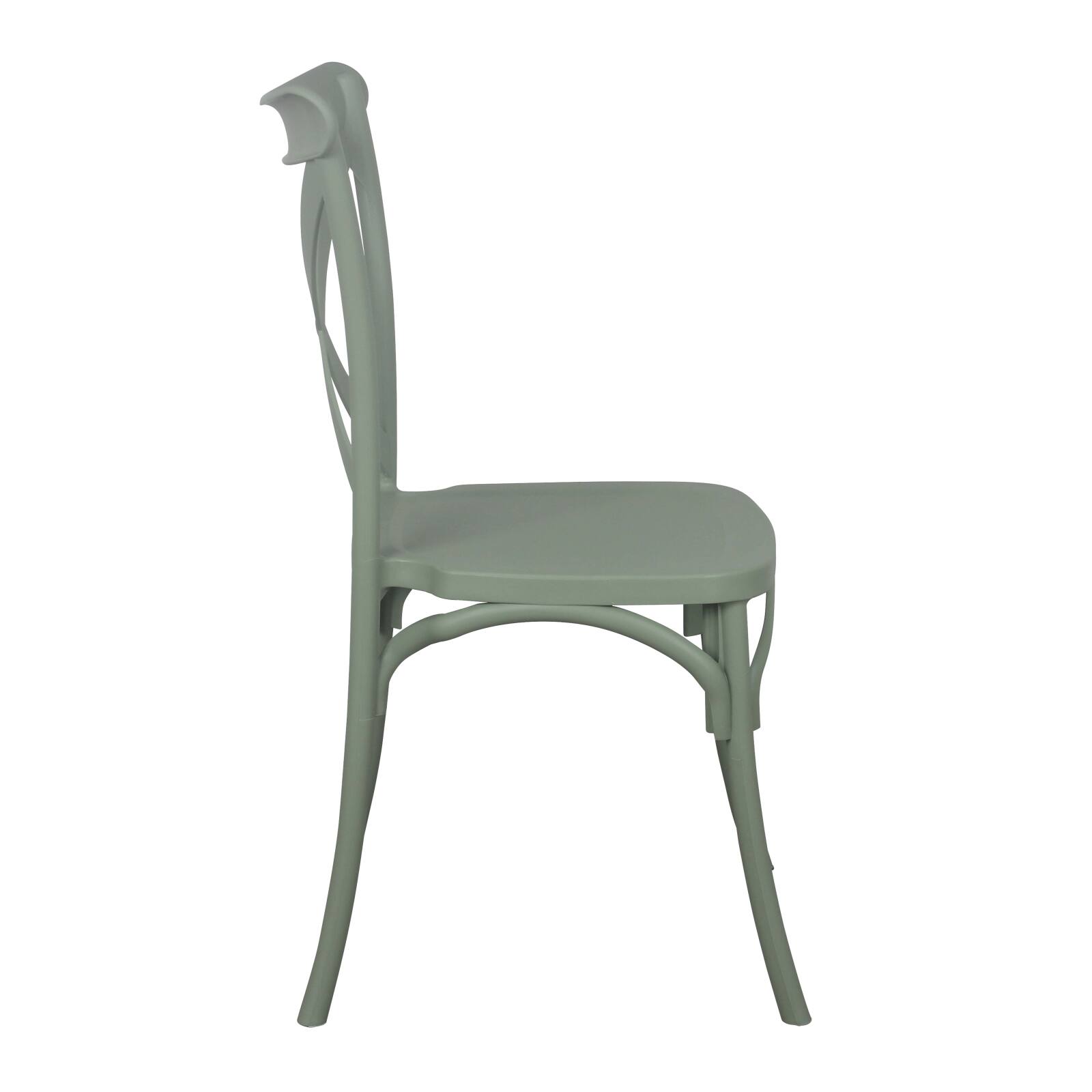 Silla apilable de plástico para terraza