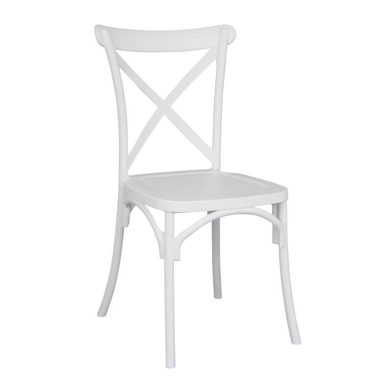 Silla apilable de plástico para terraza
