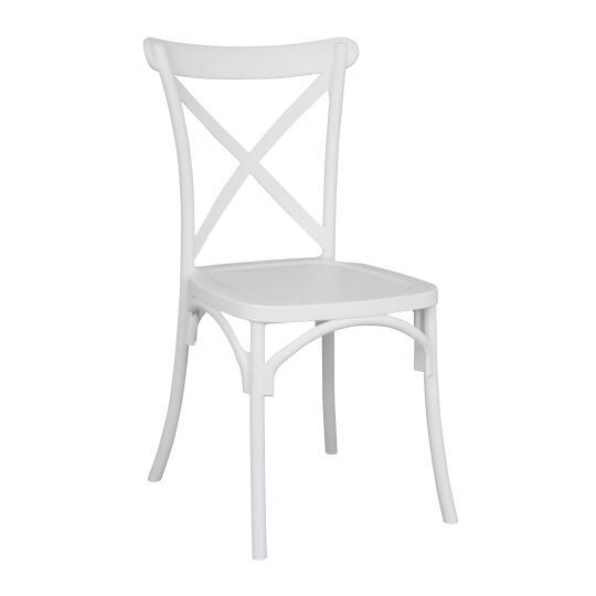 Silla apilable de plástico para terraza