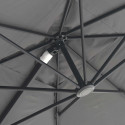Sombrilla colgante cuadrada 3 x 3 m, mástil rotativo 360°