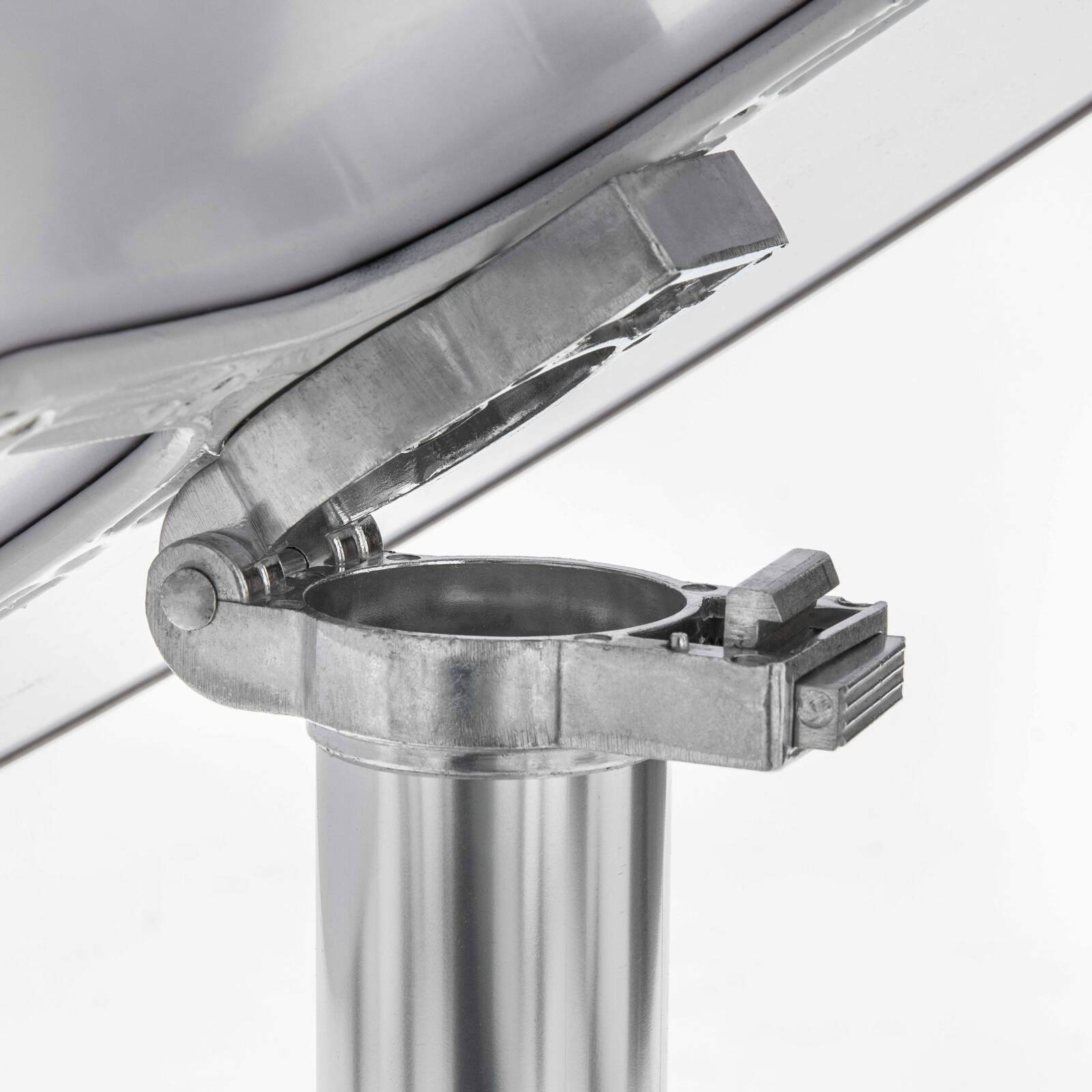 Mesa de jardín redonda de aluminio con tablero basculante (⌀60 x 72 cm)