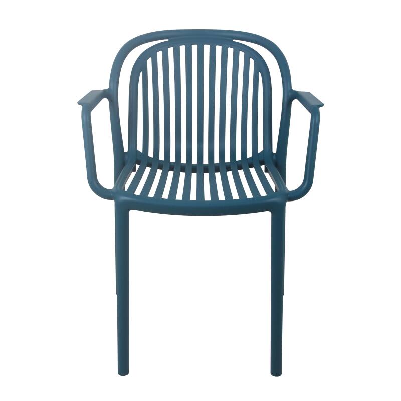 Silla de terraza de plástico con reposabrazos (2/5)