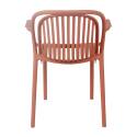 Silla de terraza de plástico con reposabrazos