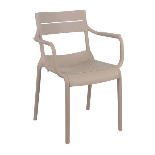 Silla de jardín de plástico con reposabrazos | Oviala